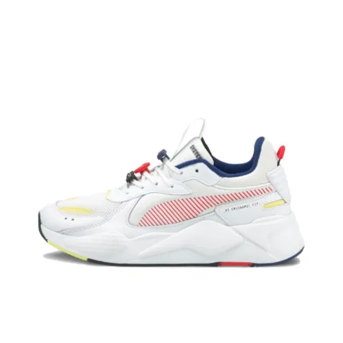 PUMA RS X Амортизация Износостойкий Низкий Топ Casual Унисекс Белый Красный Желтый Синий