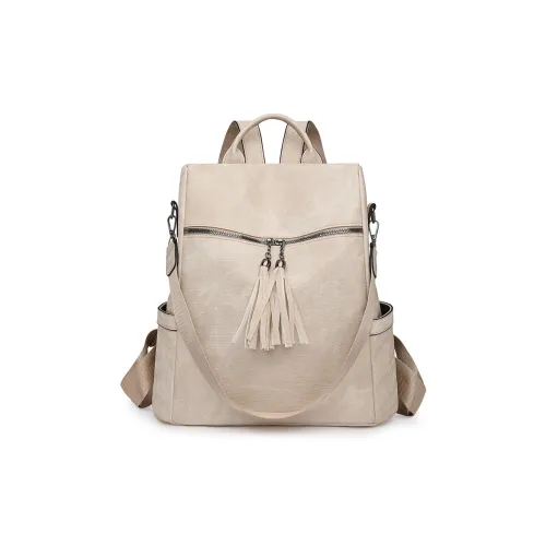 BUBM ПУ (полиуретан) Рюкзак Стандартный Женский Черный Экрю Синий Коричневый