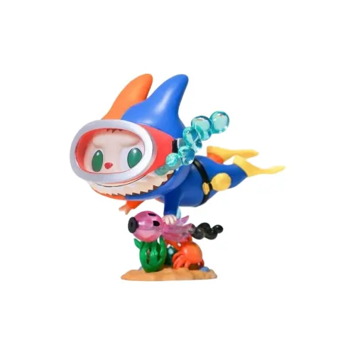 POP MART Labubu DIVER Прозрачная коробка-сюрприз с карточкой