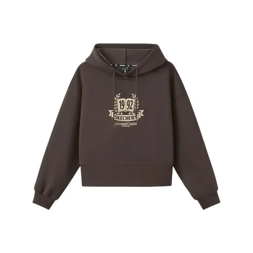 Skechers Темный Карамельный Коричневый 05U5 Женские Свитшоты