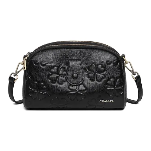 C°BANNER Коровья кожа Сумка через плечо Стандартная Женская Черная