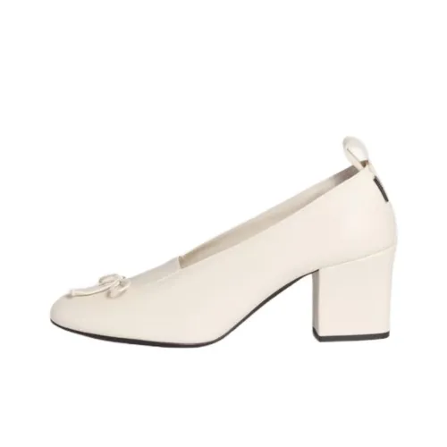 MIU MIU ÉLan Грубый каблук Высокие каблуки 6,5 см Женские Белые