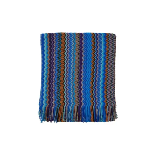 MISSONI Шерсть Трикотаж Шарфы Мужской Синий