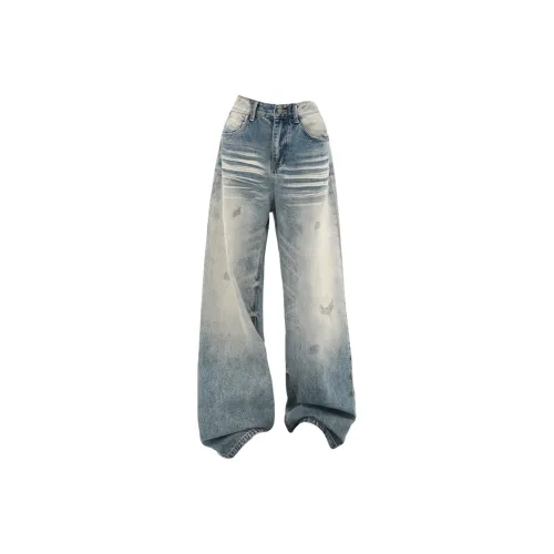 JOPPTI Blue Women's Jeans JOPPTI Синий Женские Джинсы