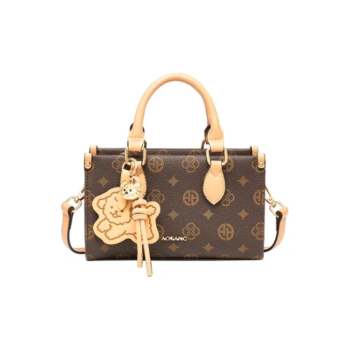 AOKANG ПВХ Маленькая квадратная сумка сумка через плечо маленькая сумка для женщин кофе экрю