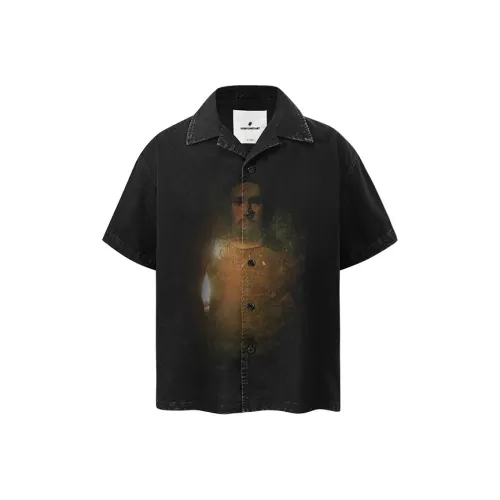 FOR FEAR THAT Hardcore Черный Унисекс Рубашки