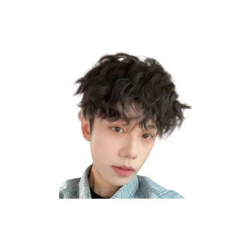 Mousse Na Ризли Кудрявый Короткий Кудрявый Мужская Перука Шерстяной Завиток Мужская Короткая Волосы Высокая Температура Пряжа Короткие Кудрявые Волосы