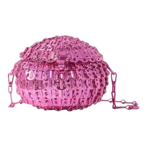 Paco Rabanne Металлическая Сумка на Одно Плечо Женская Розовая