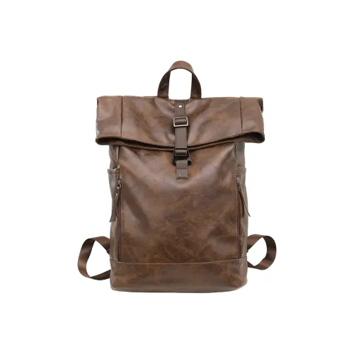 ZKHE ПУ (полиуретан) Рюкзак Стандартный Кофейный Коричневый Черный