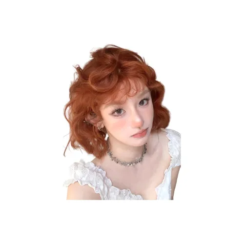FYOSEE Японский стиль Оранжевый Коричневый Капюшон Женские Короткие волосы Кукла Интернет Знаменитость Ретро Кудрявый