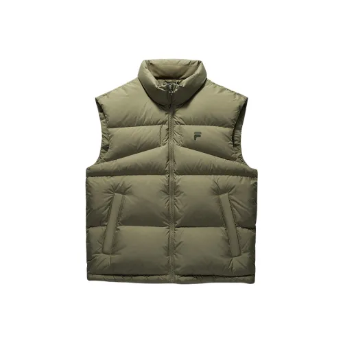 FILA FUSION FOB Series Пуховый жилет Унисекс Early Осенний зеленый
