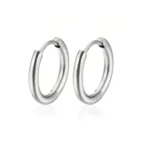 Кольца-серьги, без рисунка, серебро (1 пара)