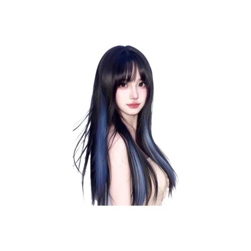 QIYEXUE Нет Wear Волосы Net Collection Топ Волосы Патч Женская Перука Градиентная Высокая Температура Пряжа Длинные Прямые Волосы