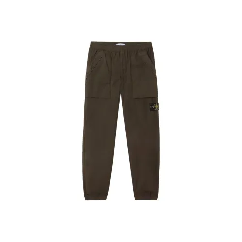 STONE ISLAND SS25 Вязаные тренировочные брюки мужские армейский зеленый