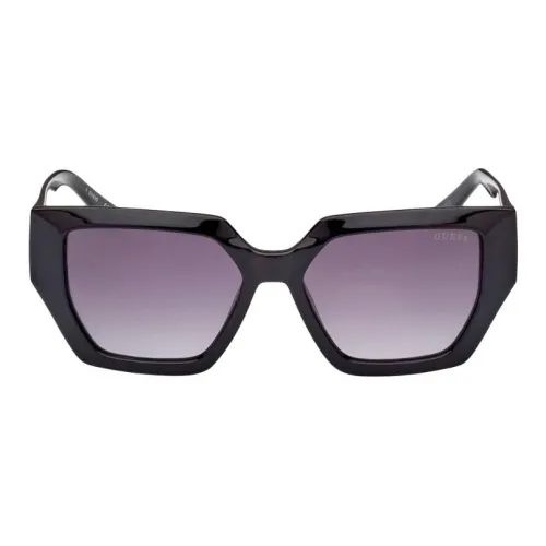 GUESS Пластик Квадратные Солнцезащитные очки Женские Ярко-черные