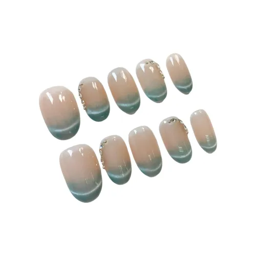 PURUITI Quiet Luxury Collection Короткий Квадратный And Круглый Синий Градиентный Однотонный