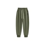 [Рибанный с манжетами] Серый Зеленый (Mb Рыбка Веселье Штаны с логотипом)