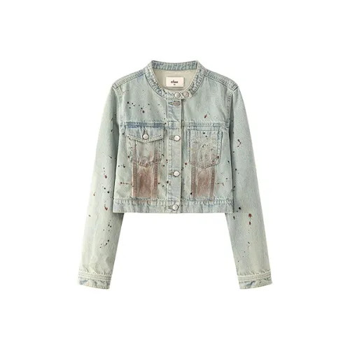 CHUU Светлый Деним Женское Короткое Пальто