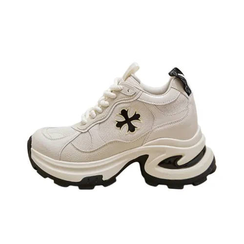 QINGZHUHU Устойчивый к истиранию Дышащий Отводящий влагу Покрытие Низкий Топ Толстая подошва Кроссовки Женские