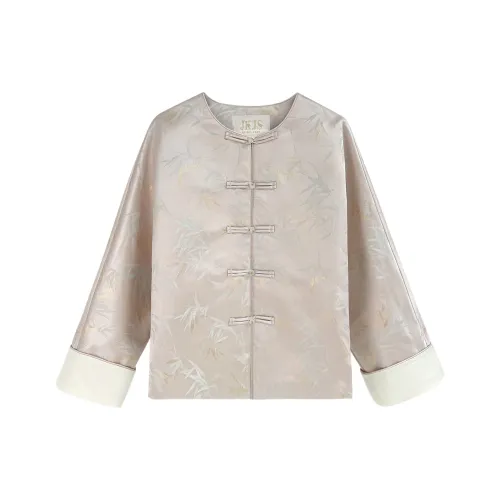 JK&JS Пастельно-розовый Женский Короткий Пальто