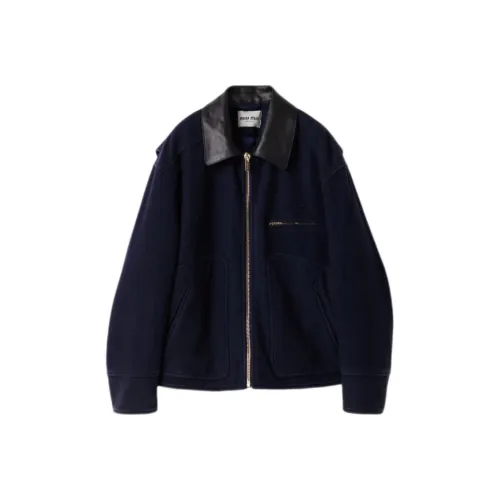 MIU MIU Темно-синий Женские пуховики