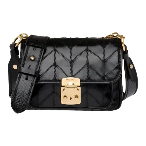 MIU MIU Сумка через плечо из коровьей кожи женская черная