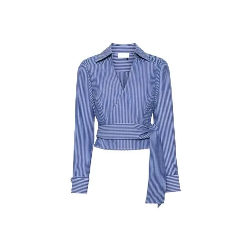 Leather Cat Синий Женские Рубашки