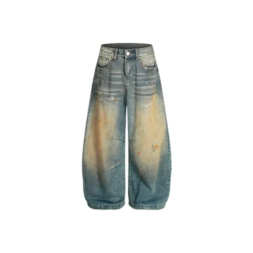 BLACK AT Синий Унисекс Джинсы