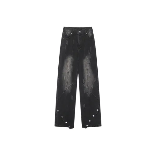 DOUBLE STAR 88 Черный Унисекс Джинсы