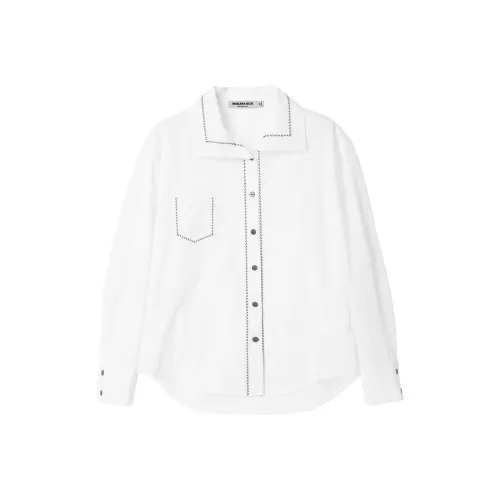 BEIQIANNI Белые Женские Рубашки