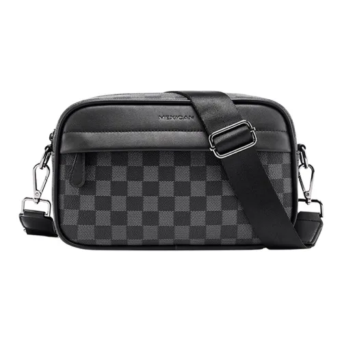 MEXICAN PVC Мужская Сумка Плечевая Сумка Маленькая Сумка Сумка через плечо Мужская Черная