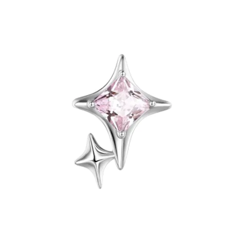 HAZYOU S925 Серебряные серьги-гвоздики с цирконием женские