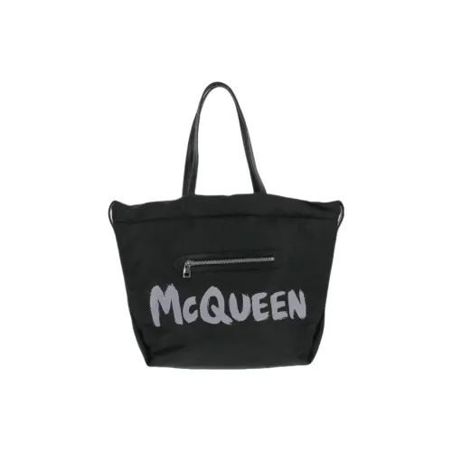 Alexander McQueen Кожа Тоут Сумка Сумка для покупок Сумка на плечо Сумка Женская Черная