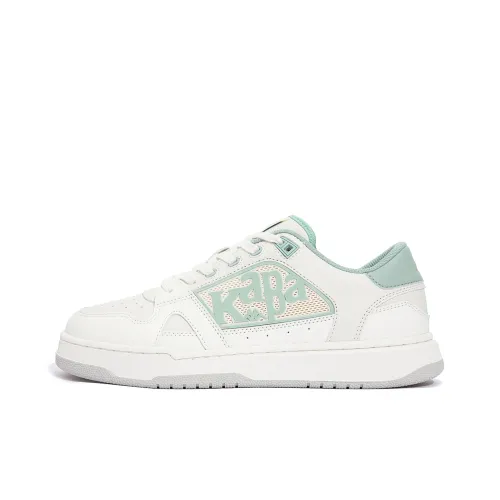 KAPPA визуально увеличивает рост Низкие кроссовки для скейтбординга Унисекс Белый Зеленый