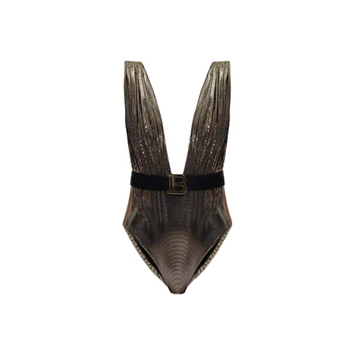 BALMAIN Светло-коричневый женский купальник One Piece