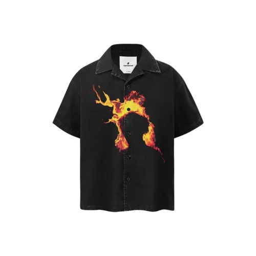 FOR FEAR THAT Hardcore Черный Унисекс Рубашки