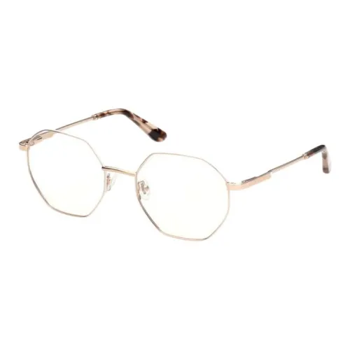 GUESS Нержавеющая сталь Металл Нерегулярная форма Оправы для очков Женские Яркий Розово-золотой