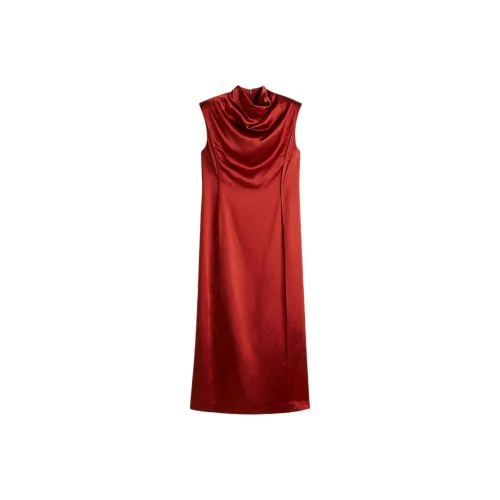 H&M Темно-красные женские платья без рукавов