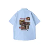 [Cool Comfortable] Светло-синий (Ретро-телевизионный логотип на спине)