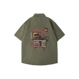 [Cool Comfortable] Армейский зеленый (B Ретро телевизор Спина Логотип)