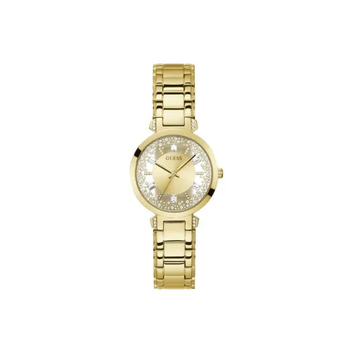 GUESS Женские часы Кварцевый механизм корпус из нержавеющей стали ремешок 33 мм золотистый циферблат