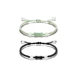 Бамбуковый браслет для пары с шнурком, 1 пара