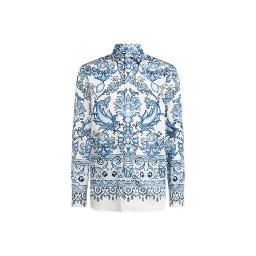 ETRO Светло-синие Мужские Рубашки