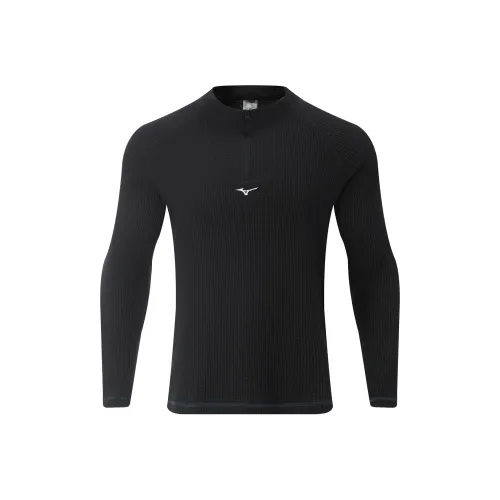 Mizuno ESSENTIAL Series Воротник-стойка Длинный рукав Т-рубашка Унисекс