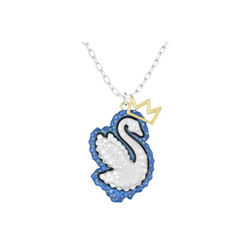 Swarovski Swan Ожерелье с родиевым покрытием Женское Синий