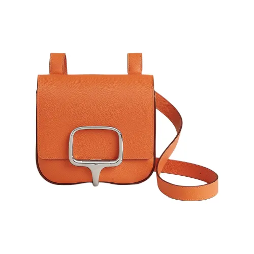 HERMES Della Cavalleria Epsom Телячья кожа Сумка на плечо Мини Женские 93 Апельсин Оранжевый Hermes Апельсин