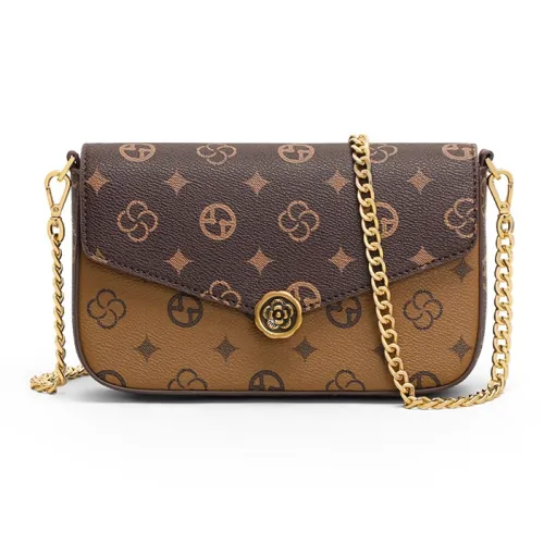 OUBOTE Сумка-конверт из синтетической кожи сумка через плечо стандартная женская кофейного цвета