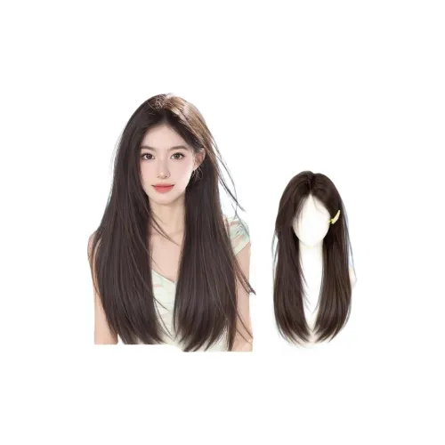 LIANXIANGKE [Лилит] Полная Перука для Женщин Без Вязаной Сети Корейский стиль Черная Длинная Прямая Перука