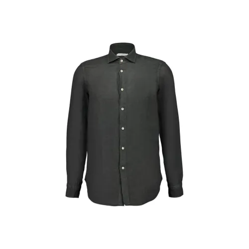 Boglioli Уголь Зеленый Мужские Рубашки