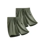 [Ледяной шелк охлаждающий] Армейский зеленый (Mb Штрих кисти Смайлик Логотип на брюках) + Армейский зеленый (Mb Штрих кисти Смайлик Логотип на брюках)